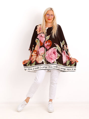 Curvy Size – Blusenshirt LUCY.S – Flowerprint mit sommerlicher Leichtigkeit - Gr. 42-54