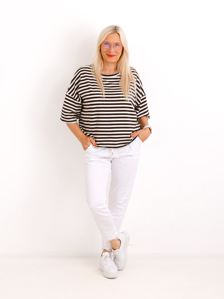 T-Shirt VICTORIA.S – Geringelt & Premium Cotton - Gr. 38–42