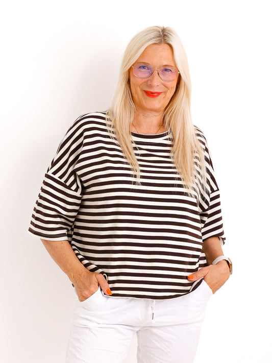 T-Shirt VICTORIA.S – Geringelt & Premium Cotton - Gr. 38–42