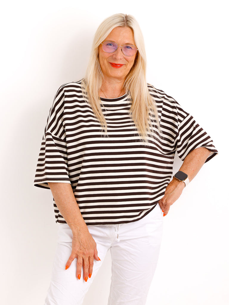 T-Shirt VICTORIA.S – Geringelt & Premium Cotton - Gr. 38–42