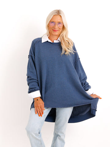 Oversize-Wohlfühl-Sweater CARLY.S – 100 % Baumwolle – Gr. 38-50