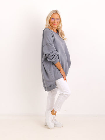 Oversize-Wohlfühl-Sweater CARLY.S – 100 % Baumwolle – Gr. 38-50