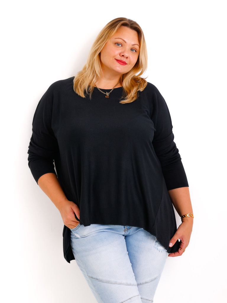 MELINA  Curvy Size Longsleeve - verschiedene Farben