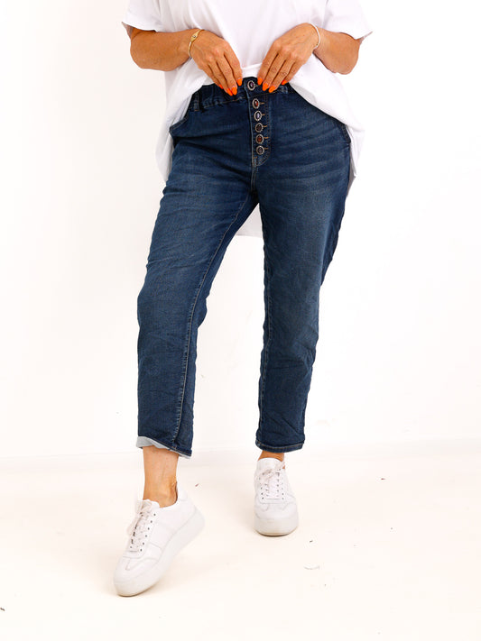 Jeans SCOTT.S – Leichte Jeans mit edlen Schmuckknöpfen – Größen 40–46