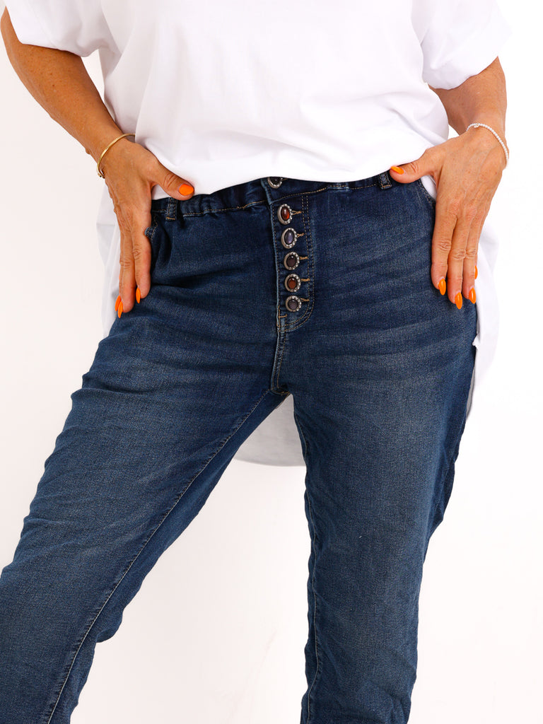Jeans SCOTT.S – Leichte Jeans mit edlen Schmuckknöpfen – Größen 40–46