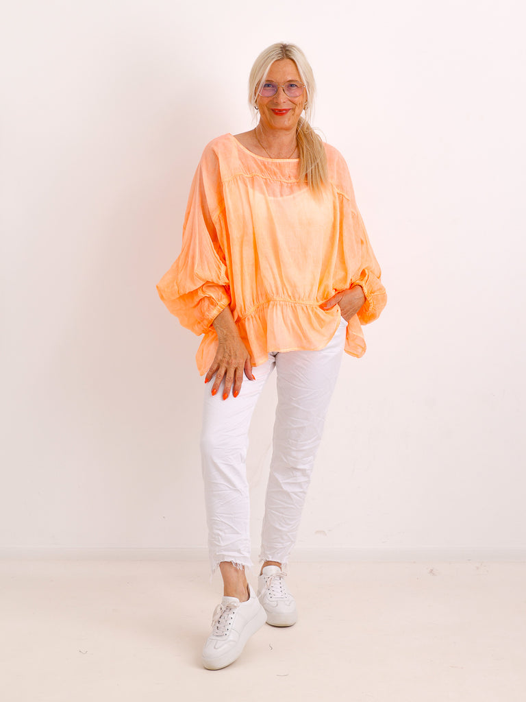 Oversize-Tunika LUNA.S – 100 % Baumwolle – Fledermausärmel – Gr. 38-46