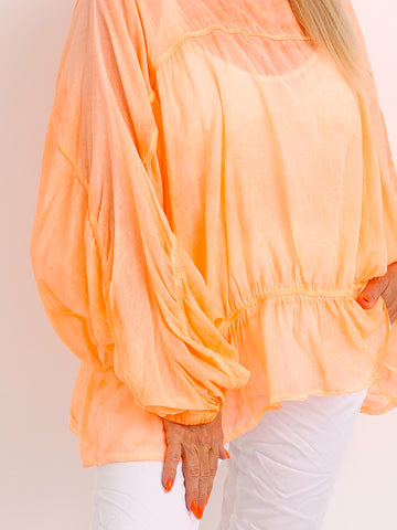 Oversize-Tunika LUNA.S – 100 % Baumwolle – Fledermausärmel – Gr. 38-46