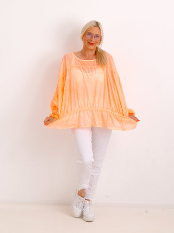 Oversize-Tunika LUNA.S – 100 % Baumwolle – Fledermausärmel – Gr. 38-46
