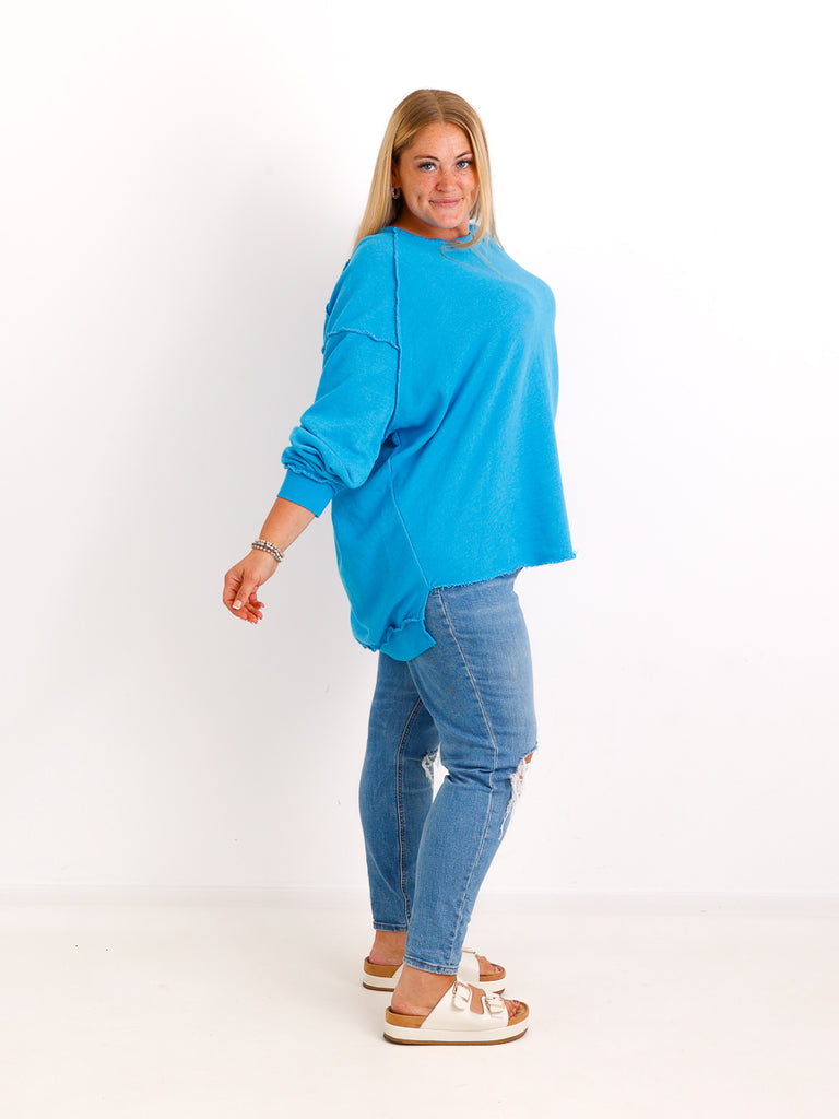 Oversize-Wohlfühl-Sweater CARLY.S – 100 % Baumwolle – Gr. 38-50