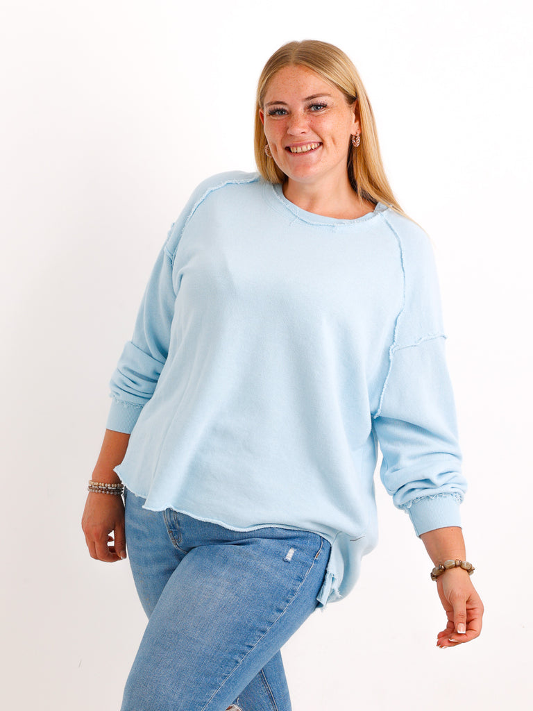 Oversize-Wohlfühl-Sweater CARLY.S – 100 % Baumwolle – Gr. 38-50