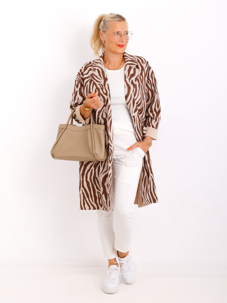 SURI Mantel - schoko / beige