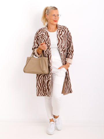 SURI Mantel - schoko / beige