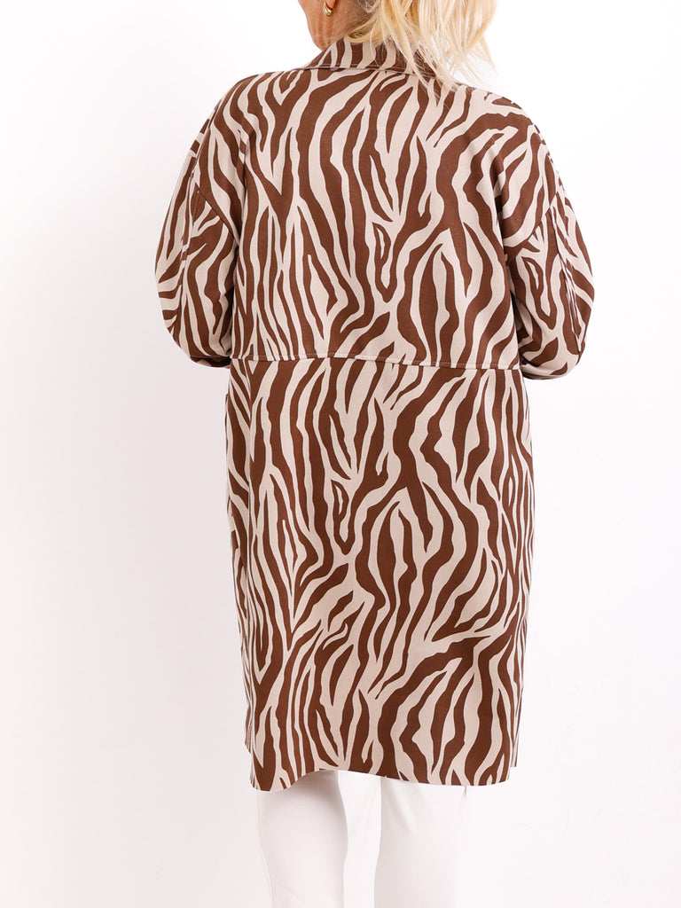 SURI Mantel - schoko / beige