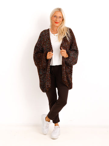 Curvy Strickjacke LIORELLE – Leichter Oversize-Strick mit Herz – Gr. 42–54