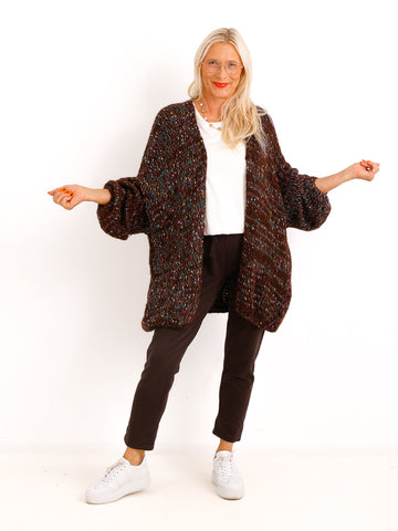 Curvy Strickjacke LIORELLE – Leichter Oversize-Strick mit Herz – Gr. 42–54