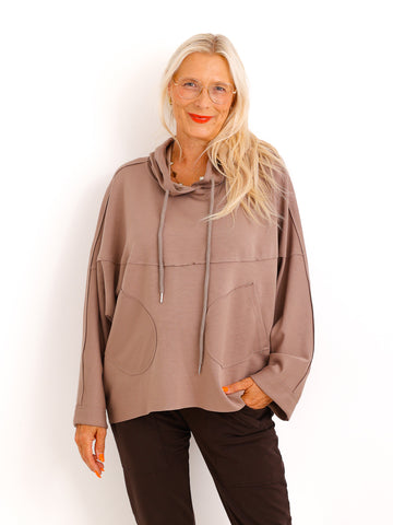 Sweatshirt MAREILE – Oversize Hoodie mit Fledermausärmeln – Gr. 38–46