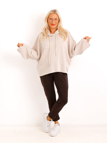 Sweatshirt MAREILE – Oversize Hoodie mit Fledermausärmeln – Gr. 38–46