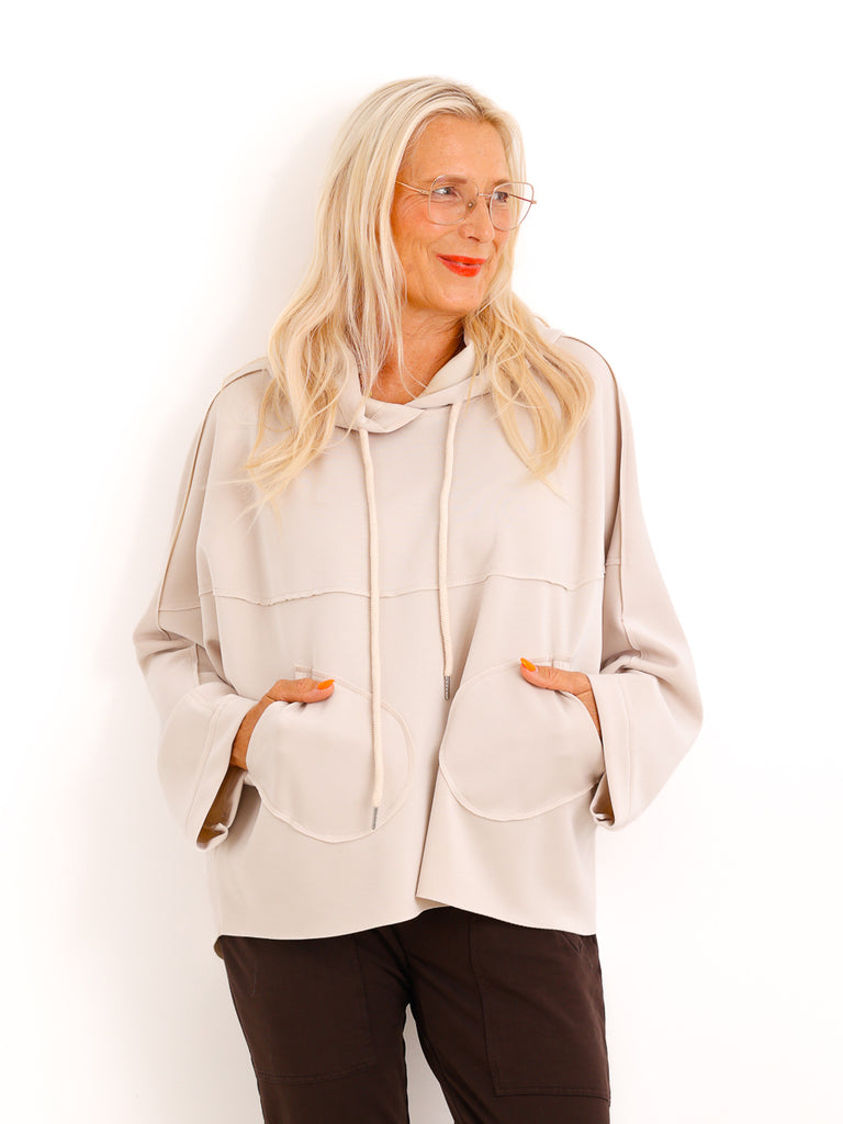 Sweatshirt MAREILE – Oversize Hoodie mit Fledermausärmeln – Gr. 38–46