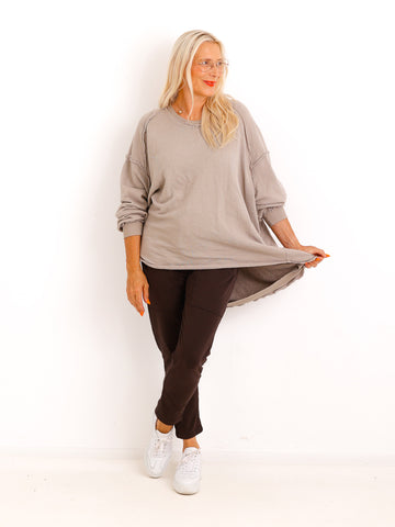 Oversize-Wohlfühl-Sweater CARLY.S – 100 % Baumwolle – Gr. 38-50