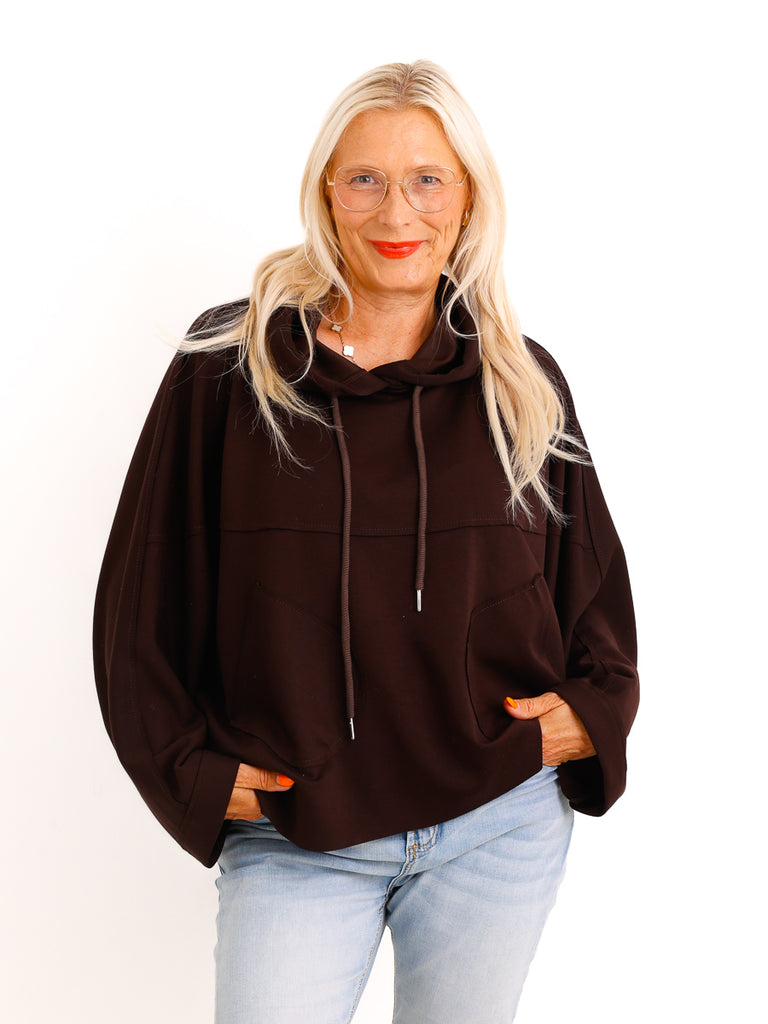 Sweatshirt MAREILE – Oversize Hoodie mit Fledermausärmeln – Gr. 38–46