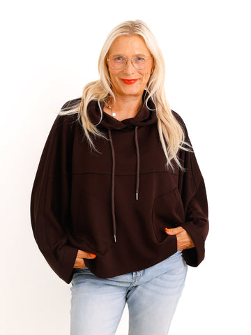 Sweatshirt MAREILE – Oversize Hoodie mit Fledermausärmeln – Gr. 38–46