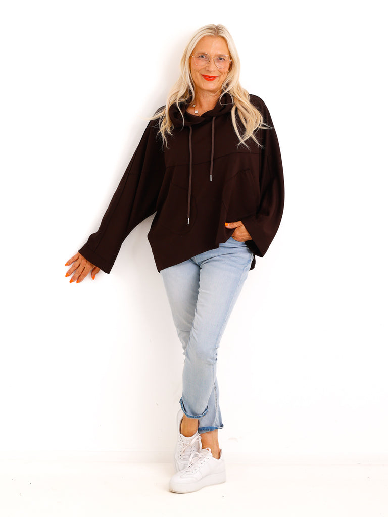 Sweatshirt MAREILE – Oversize Hoodie mit Fledermausärmeln – Gr. 38–46