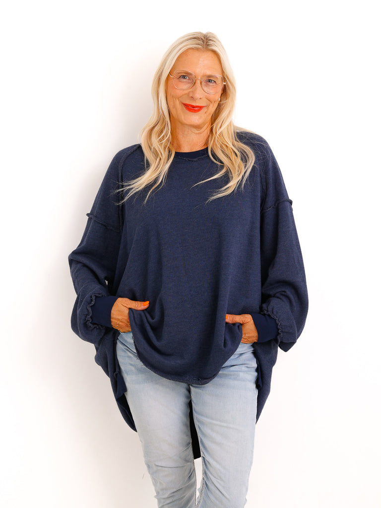Oversize-Wohlfühl-Sweater CARLY.S – 100 % Baumwolle – Gr. 38-50