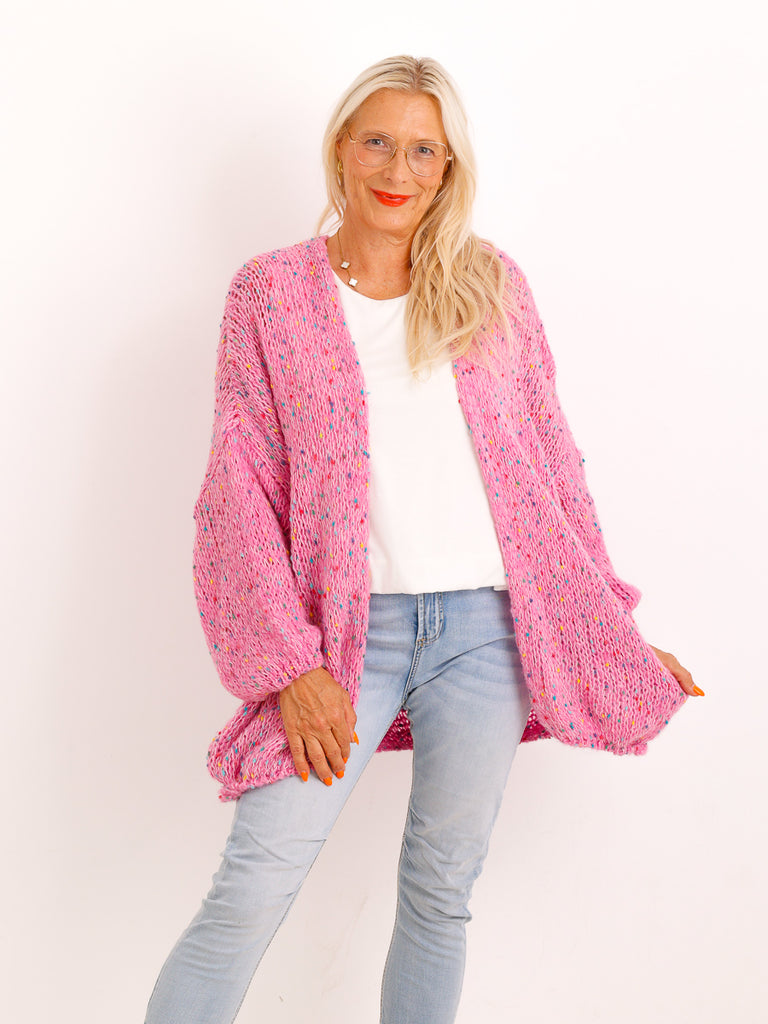 Curvy Strickjacke LIORELLE – Leichter Oversize-Strick mit Herz – Gr. 42–54