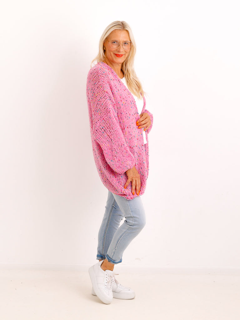 Curvy Strickjacke LIORELLE – Leichter Oversize-Strick mit Herz – Gr. 42–54