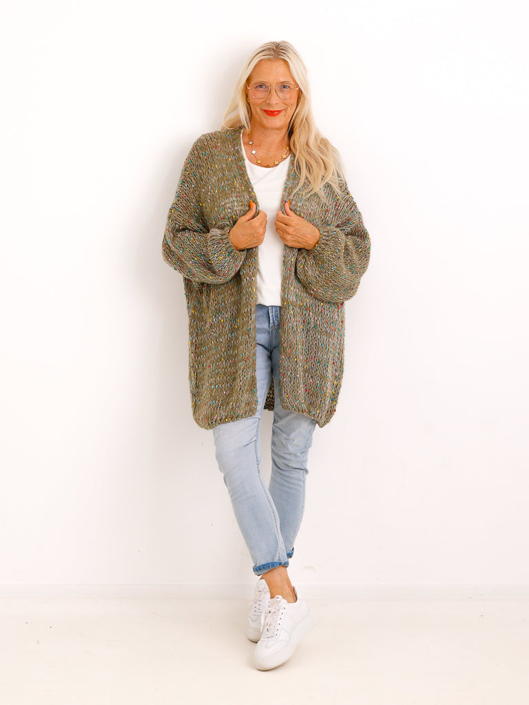Curvy Strickjacke LIORELLE – Leichter Oversize-Strick mit Herz – Gr. 42–54