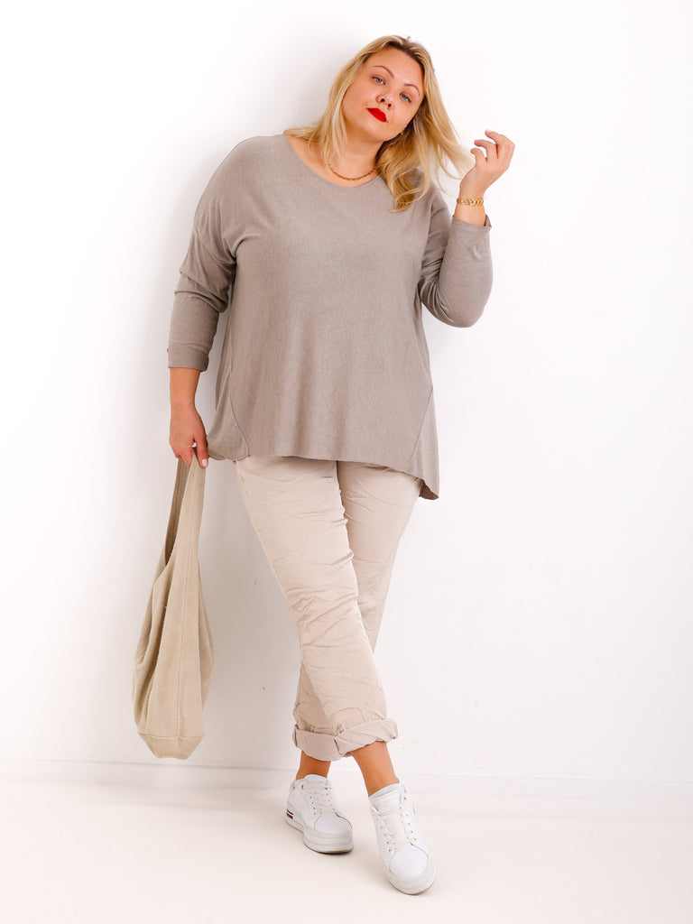 MELINA  Curvy Size Longsleeve - verschiedene Farben