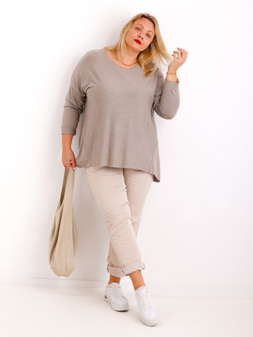 MELINA  Curvy Size Longsleeve - verschiedene Farben