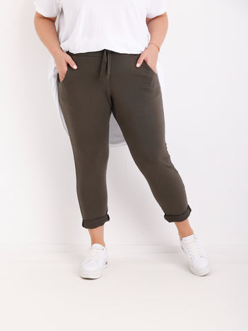 MAX LOUNGE Sweatpants - oliv/braun
