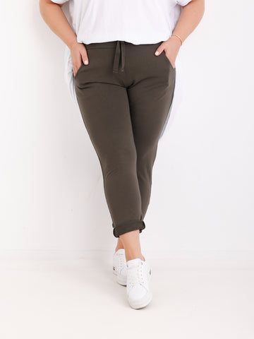 MAX LOUNGE Sweatpants - oliv/braun