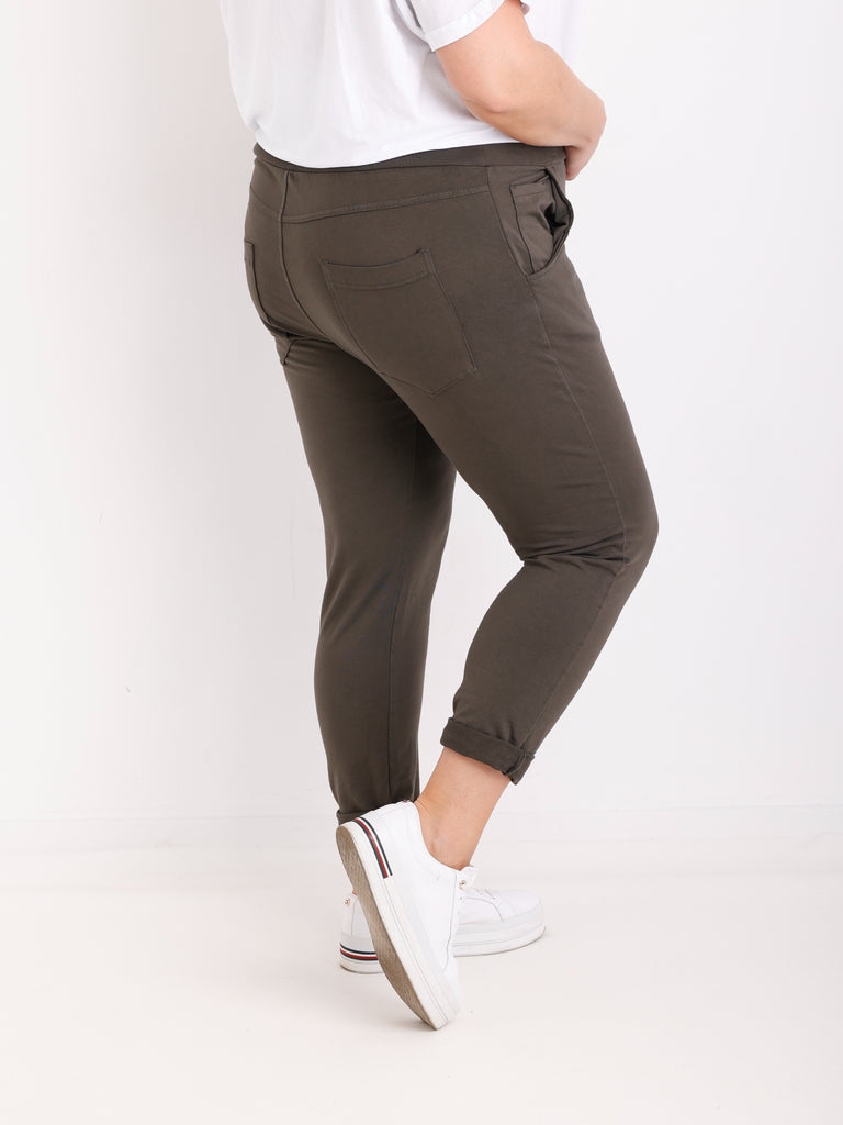 MAX LOUNGE Sweatpants - oliv/braun