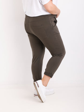 MAX LOUNGE Sweatpants - oliv/braun