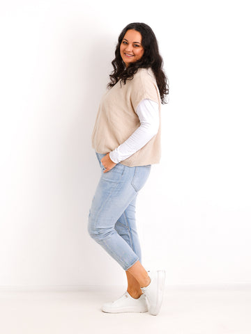 Premium Alpaka-Mix Pullunder LOUISE.S – Oversize & Kuschelweich – Gr. 40-46