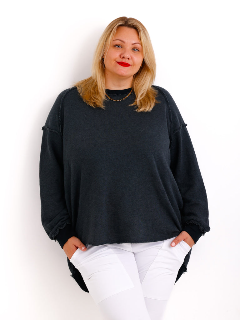 Oversize-Wohlfühl-Sweater CARLY.S – 100 % Baumwolle – Gr. 38-50