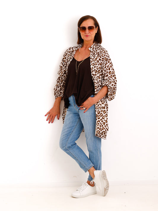 Bluse GRACE.S – Luftige Leo-Bluse aus Viskose – Gr. 42–54
