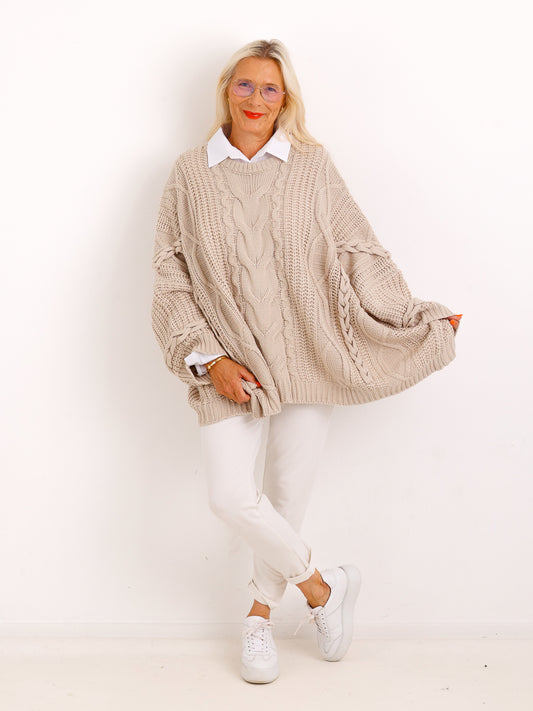 XXXL - Pullover LISSY.S – Lieblingsstrick mit besonderem Zopfmuster – Gr. 40–52