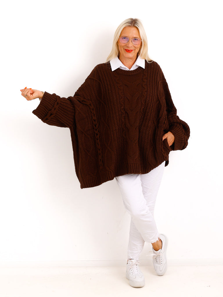 XXXL - Pullover LISSY.S – Lieblingsstrick mit besonderem Zopfmuster – Gr. 40–52