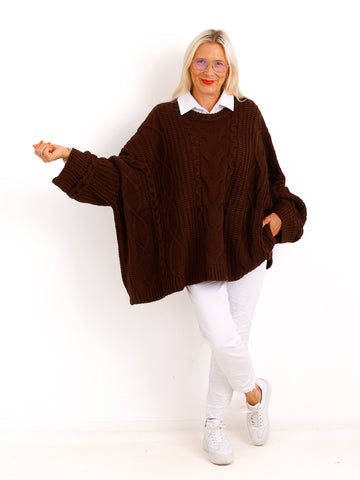 XXXL - Pullover LISSY.S – Lieblingsstrick mit besonderem Zopfmuster – Gr. 40–52