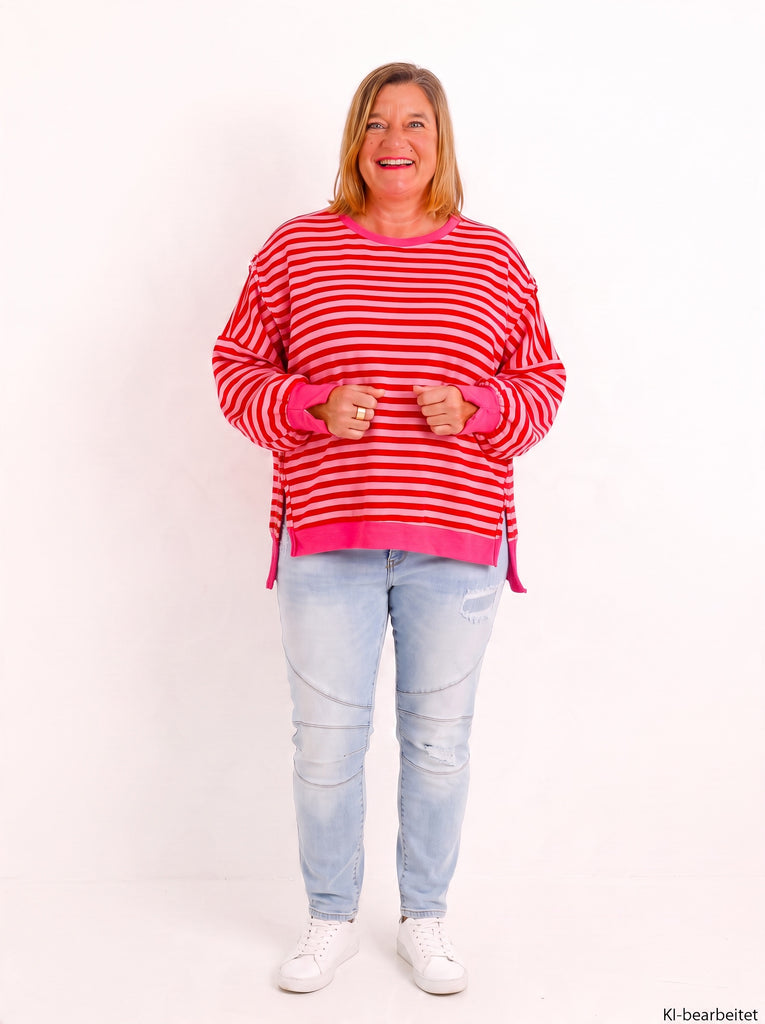 Oversize Sweatshirt LILWEN – Inside-Out-Details & softer Baumwollmix – Gr. 38–48