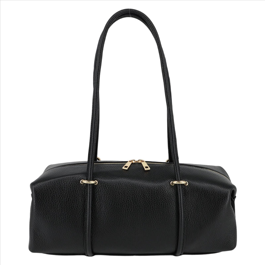 Echtleder-Schultertasche AVERY.S – Moderne Barrel-Bag im cleanen Design