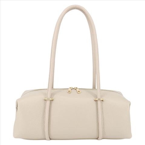 Echtleder-Schultertasche AVERY.S – Moderne Barrel-Bag im cleanen Design