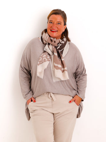 Schal CLARA – Leichter Viskose-Schal mit Allover-Muster in Naturfarben