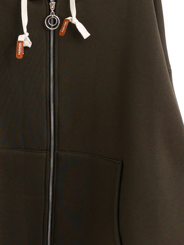 Curvy Size Sweatjacke MAVENIE – Kuschelige Hoodie-Jacke mit Kapuze & mit 2-Wege-Reißverschluss – Gr. 44–56