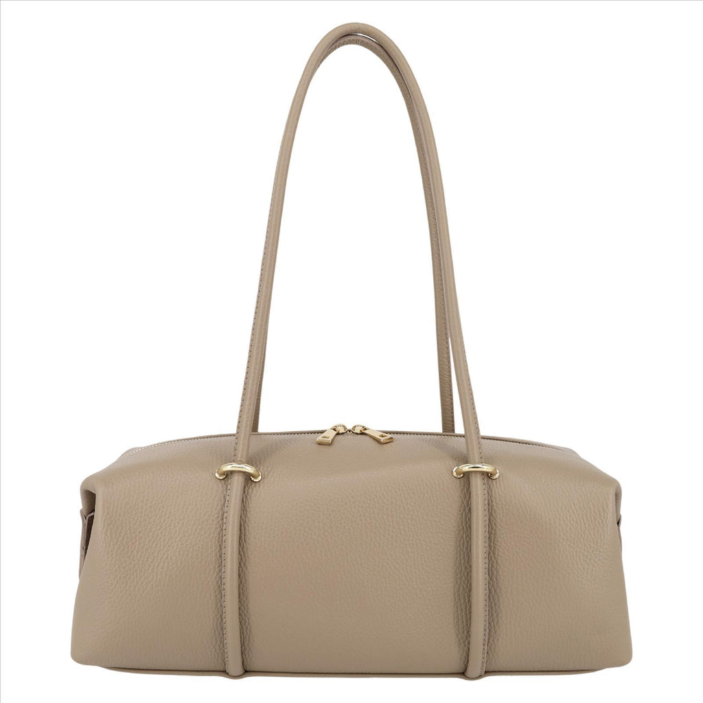 Echtleder-Schultertasche AVERY.S – Moderne Barrel-Bag im cleanen Design
