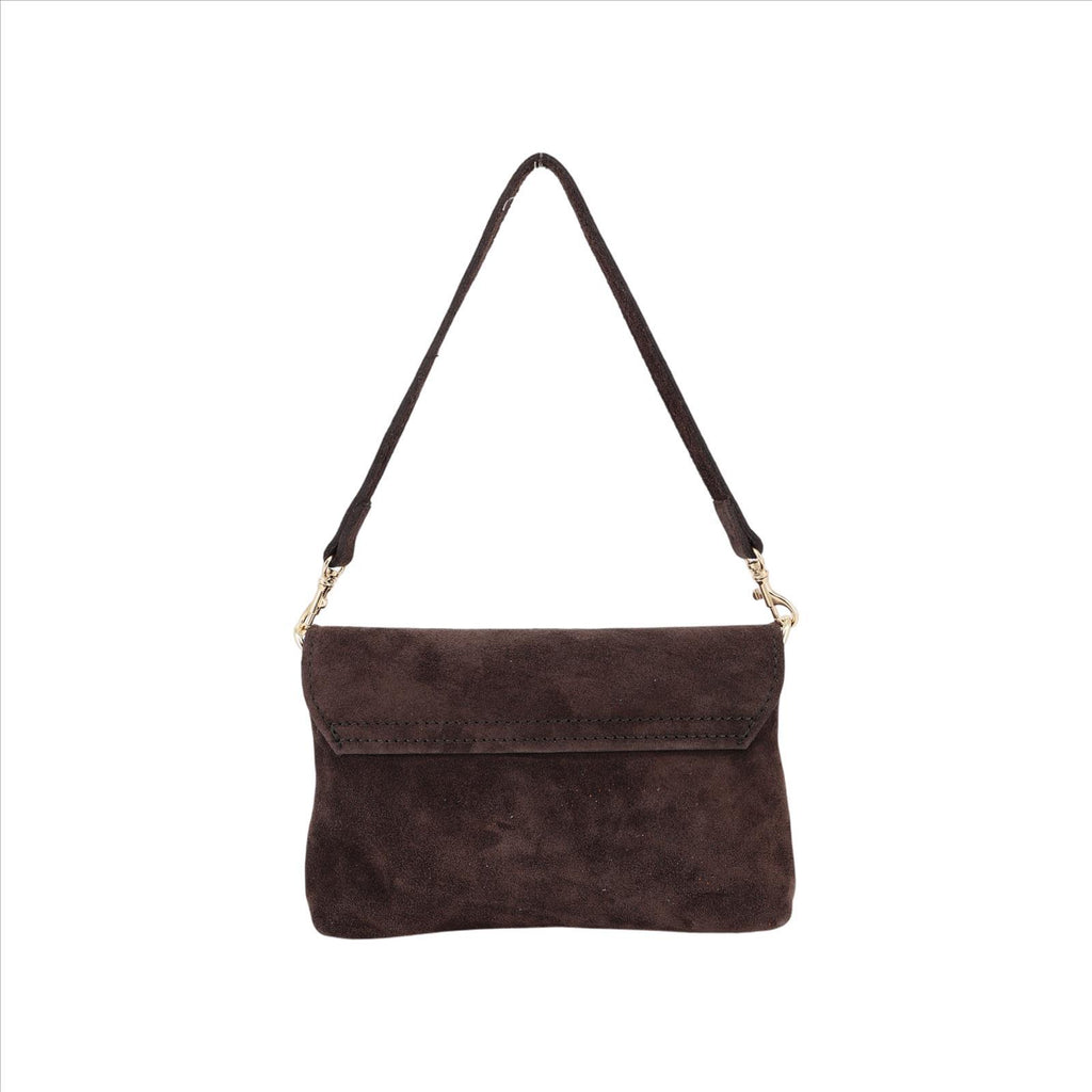 Wildleder-Umhängetasche LILLI – Edle Baguette-Bag mit Kette