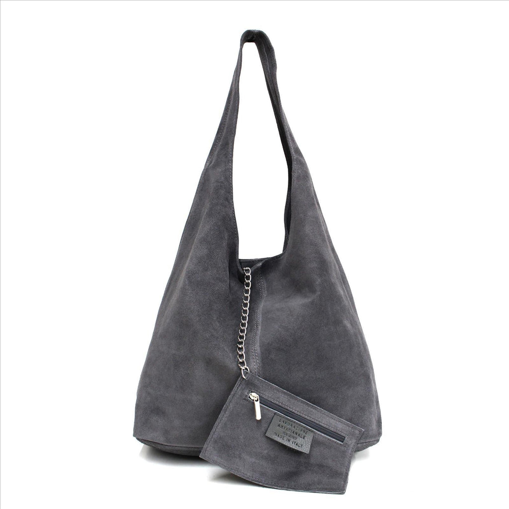 LACY Wildleder-Shopper – Lässige Hobo-Bag mit Innentasche